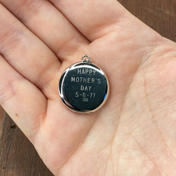 Vintage Carl Art 925 Sterling Silver "ALM" Monogram Locket Mother's Day Charm - Picture 3 of 6